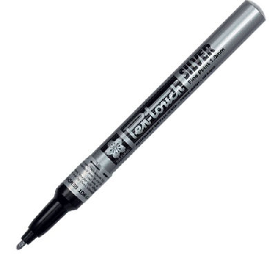 Marker permanentny, Sakura Pen-Touch, Fine, silver, 1,0 mm BRUYNZEEL