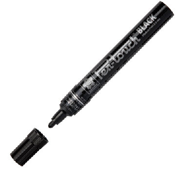 Marker permanentny, Sakura Pen-Touch Medium, black, 2,0 mm BRUYNZEEL