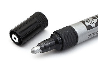 Marker permanentny, Sakura Pen-Touch Medium, silver, 2,0 mm BRUYNZEEL
