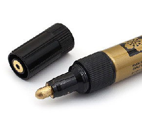 Marker permanentny Sakura Pen-Touch Medium, złoty, 2,0 mm BRUYNZEEL