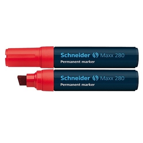 Marker permanentny, Schneider Maxx 280, czerwony, 4-12 mm Neopak
