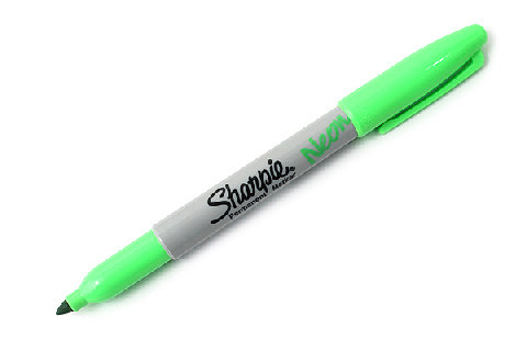 Marker permanentny, Sharpie Neon FN Green Sharpie