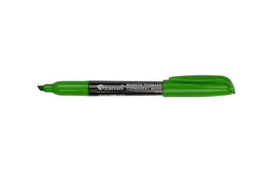 Marker permanentny zielony 1 – 4,2 mm ścięta końcówka Titanum 6711 Titanum