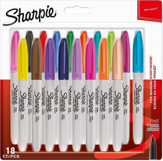 Marker Sharpie Fine Zestaw 18 kolorów – 1996112 Sharpie
