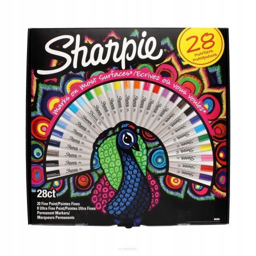 Marker Sharpie Fine Zestaw 28 kolorów – paw – 2058158 PAPER-MATE