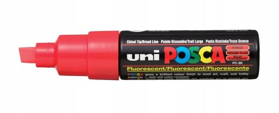 Marker Uni Posca PC-8K – fluorescencyjny czerwony POSCA