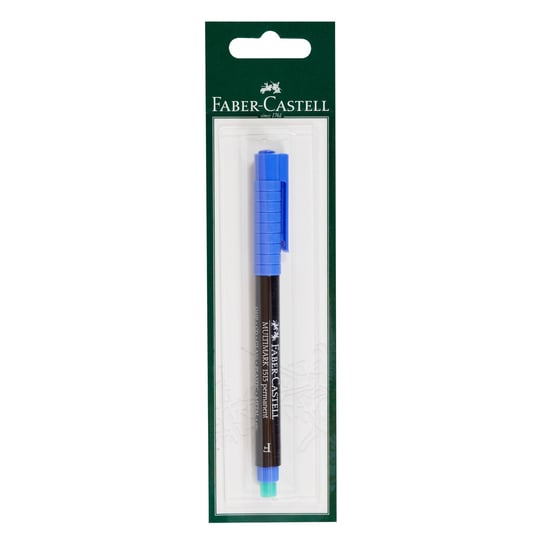 Marker uniwersalny multimarker z gumką, niebieski, Faber-Castell Faber-Castell