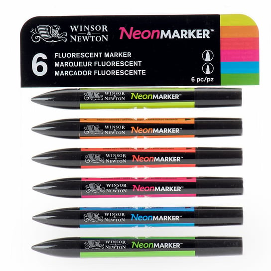 Markery artystyczne, Neonmarker, 6 kolorów, Winsor&Newton Winsor & Newton