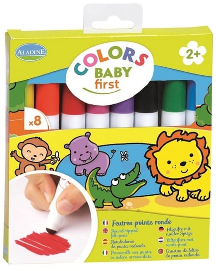 Markery dla maluchów, 8 kolorów Aladine