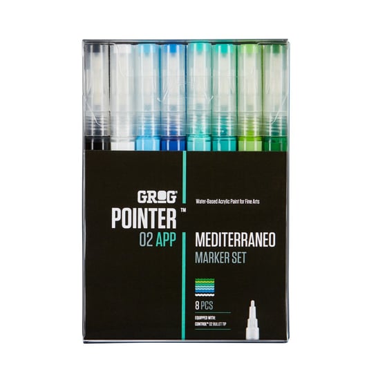 Markery Grog Pointer 02 App - Mediterraneo - 8 Kolorów Inna marka