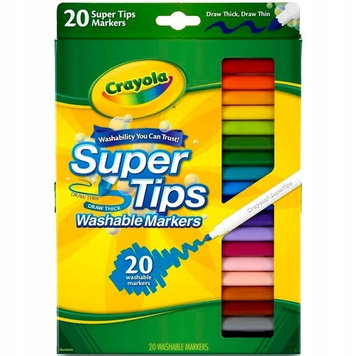 Markery Kolorowe Zmywalne Crayola  Supertips 20 Kol Crayola