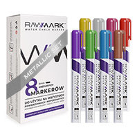 Markery kredowe Metaliczne 8 kolorów RAWMARK Rawmark