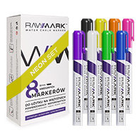 Markery kredowe Neonowe 8 kolorów RAWMARK Rawmark