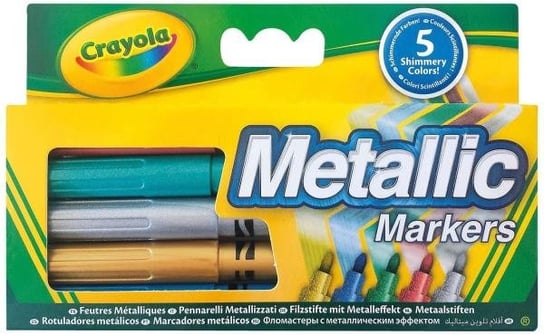 Markery metaliczne, 5 kolorów Crayola