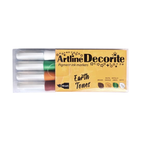 Markery Pędzelkowe Artline Decorite Earth Tones 4 Szt. Inna marka