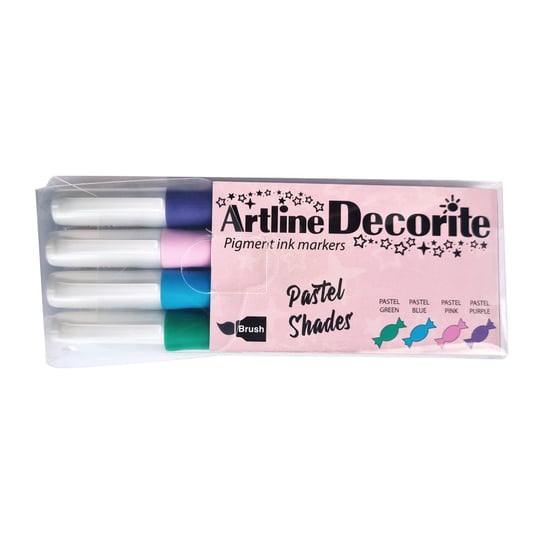 Markery Pędzelkowe Artline Decorite Pastel Shades 4 Szt. Inna marka