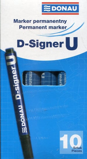 Markery permanentne, D-Signer U, czarne, 10 sztuk Donau