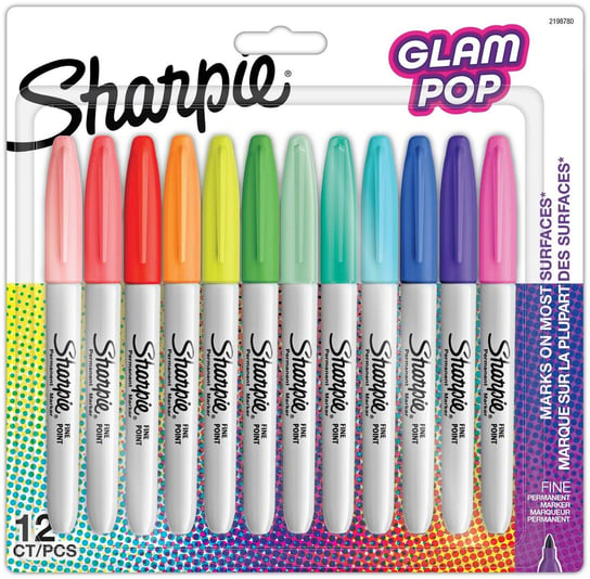 Markery permanentne Sharpie Fine Glam Pop 12 kolory - 2198780 Sharpie