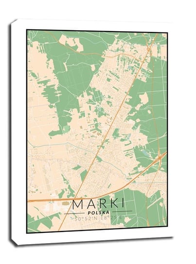 Marki mapa kolorowa - obraz na płótnie 70x100 cm Galeria Plakatu