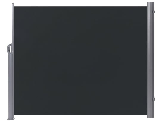 Markiza boczna zwijana 160 x 300 cm ciemnoszara DORIO Beliani