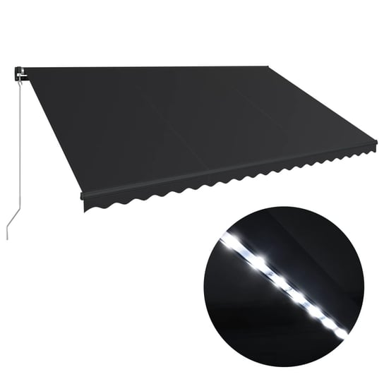 Markiza z LED 500x300 cm antracytowa/szara Zakito Home