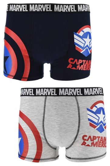 Markowe majtki męskie na licencji Marvel - Kapitan Ameryka - 2-pak bokserek Marvel