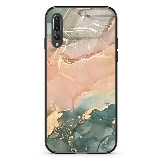 Marmur Zgaszony Róż I Zieleń - P20 Pro Etui Szklane [Tif 70A] PieceofCase