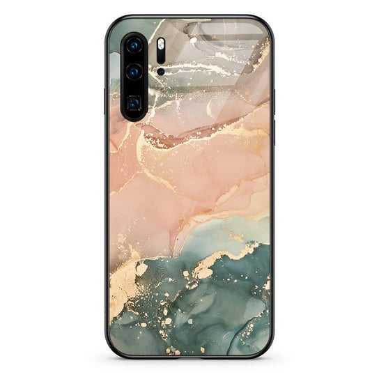 Marmur zgaszony róż i zieleń - P30 PRO Etui szklane [TIF 70A] PieceofCase