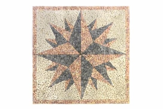 Marmurowy kompas mozaikowy DIVERO - 120 x 120 cm Divero