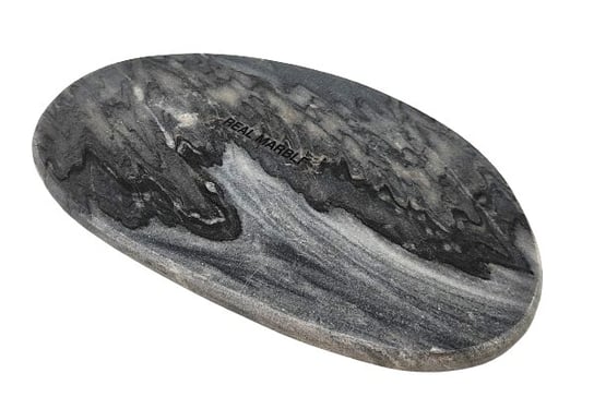 Marmurowy talerz, tacka - ciemnoszara 24x15 cm Inna marka