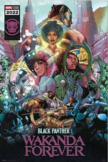 Marvel Black Panther Wakanda Forever Comic - Plakat Czarna Pantera