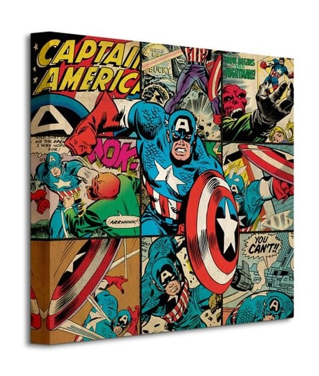 Marvel Captain America Squares - obraz na płótnie Marvel