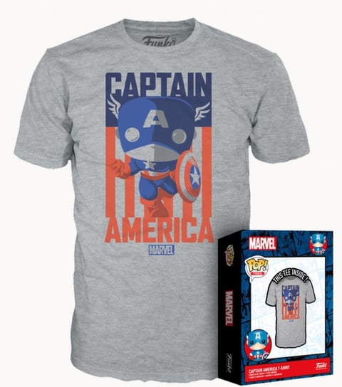 marvel - captain america - t-shirt pop (s) Funko