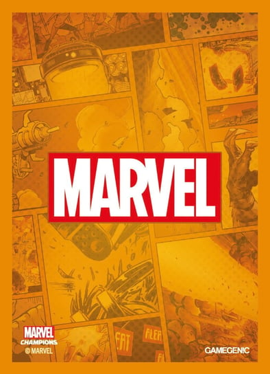 Marvel Champions Art Sleeves (66 mm x 91 mm) Orange 50+1 szt., Gamegenic Gamegenic