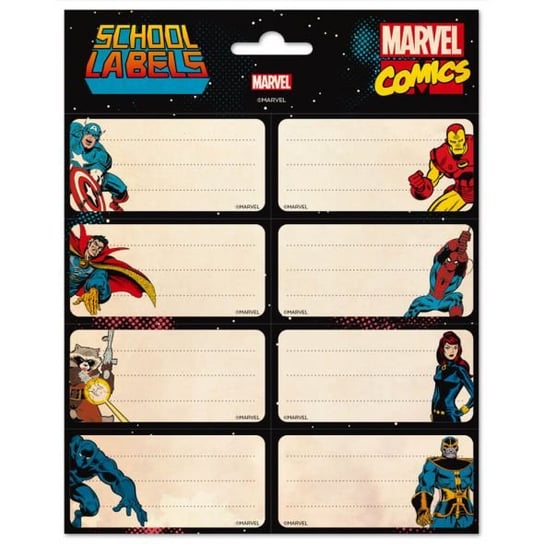 Marvel Comics Avengers - naklejki na zeszyt 16x20 cm Marvel
