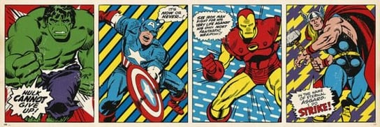 Marvel Hulk, Kapitan Ameryka, Iron Man, Thor - plakat 158x53 cm Marvel