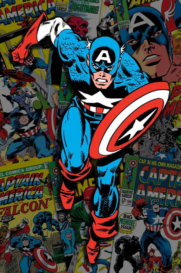 Marvel Kapitan Ameryka Retro Plakat 50x40 cm - Atram | Sklep EMPIK.COM