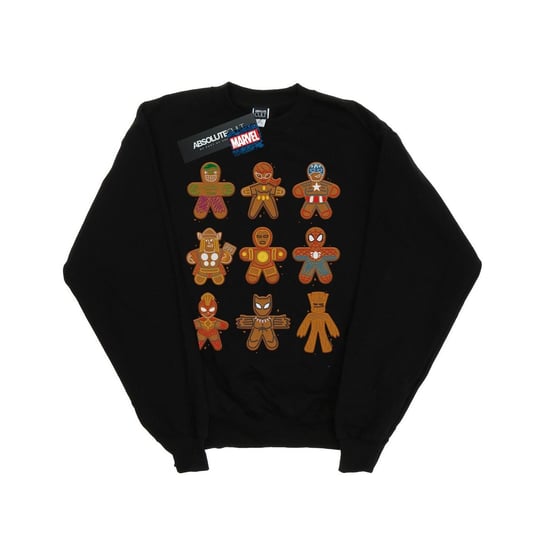 Marvel Męska Bluza Avengers Christmas Gingerbread Sweatshirt (S (52-55 Cm) / Czarny) Marvel