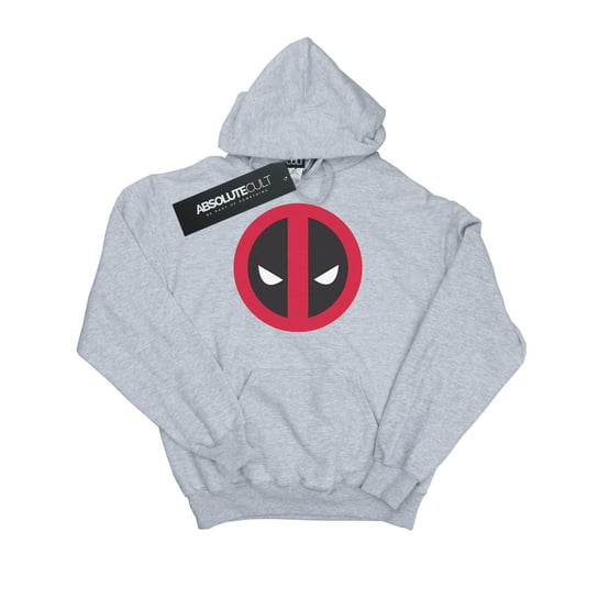 Marvel Męska Bluza Z Kapturem Deadpool Z Dużym, Czystym Logo (XL 8,5-9 / Jasnoszary) Marvel