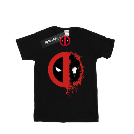 Marvel Męska Koszulka Deadpool Split Splat Logo (M / Czarny) Marvel