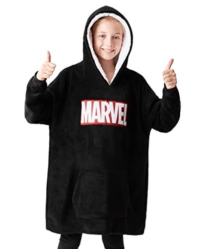 Marvel Oversized Blanket Hoodie Dla Dzieci Avengers Captain America Iron Man Thor Hulk - Kolorowy I Ciepły Koc W Formie Bluzy Z Kapturem Inna marka
