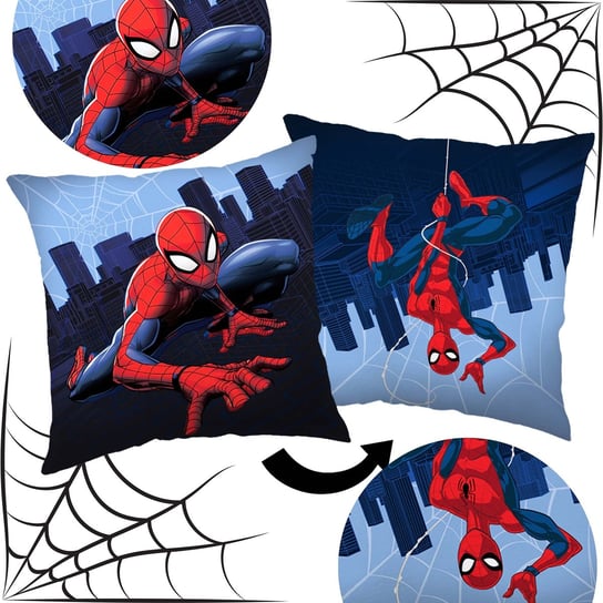 MARVEL Spider-Man Poduszka kwadratowa, poduszka ozdobna 35x35 cm, OEKO-TEX Marvel