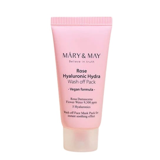 Mary&May Maska glinkowa nawilżająca Rose Hyaluronic Hydra - 30 g Mary&May
