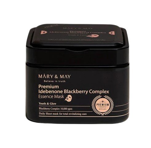 Mary&May, Premium Idebenon Blackberry Complex Ampoule Mask, Maski w płachcie, 20 szt. Mary & May