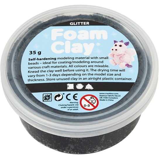 Masa Foam Clay, brokatowa, czarna, 35 g Creativ Company