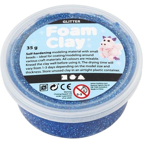 Masa Foam Clay, brokatowa, niebieska, 35 g Creativ Company
