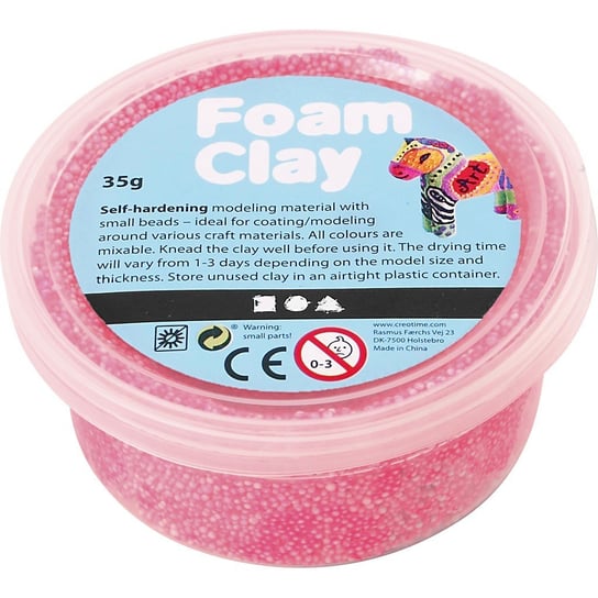 Masa Foam Clay, różowa, neonowa, 35 g Creativ Company