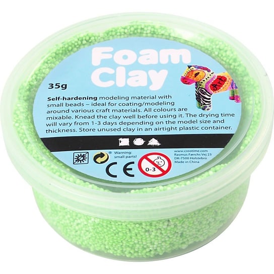 Masa Foam Clay, zielona, neonowa, 35 g Creativ Company