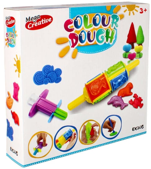 Masa plastyczna Colour Dough Zestaw Zwierzęta i kształty 6 kolorów Mega Creative