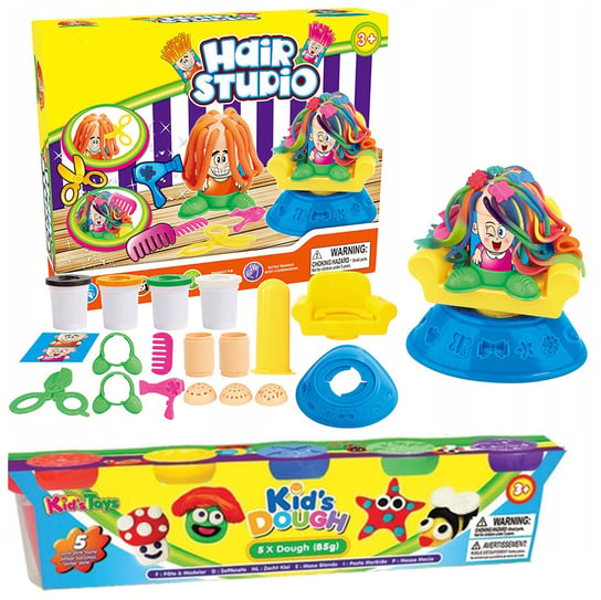 Masa Plastyczna Fryzjer 5X85G Zabawka Dla Dzieci Trifox
